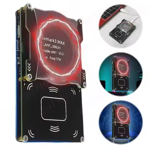 Proxmark3 MAX Set IC ID NFC Tag Decryption Duplicator Type-C+Micro RFID Copier Reader NFC Smart Card