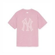 MLB เสื้อยืดแขนสั้นสำหรับผู้หญิงเสื้อยืด NY1สำหรับผู้ชายแขนครึ่งใหม่เสื้อยืดเสื้อยืดแบบหลวม