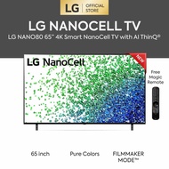 LG 65 Inch NANO80 4K Smart NanoCell TV with AI ThinQ® (2021), 65NANO80