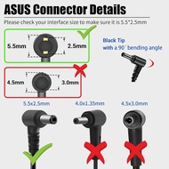 65W ASUS Laptop Charger Q551L Charger U56E Charger X550C X551M R554L Q500A X555L PA-1650-78 K53E F55