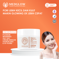 MEDGLOW CLINIC Platinum Whitening Oily Salmon DNA Day Cream SPF 30 | Skincare Krim Pagi Pemutih Kuli