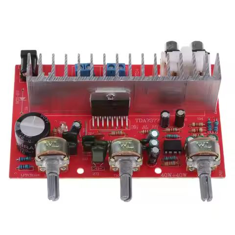 DX-7377 2.0Dual Channel Digital Power Audio Stereo Amplifier Board DC 12V 80W
