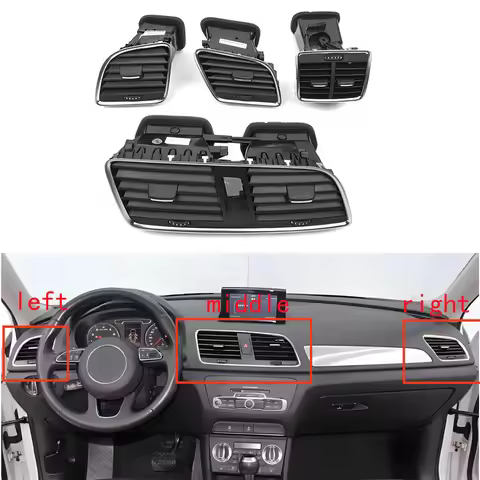 Front Dash Center Console Air Outlet For Audi Q3 2012-2018 Rear Air Conditioner AC Vent Car Accessor
