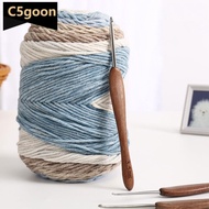 C5GOON Blood Sandalwood Handle Stainless Steel Crochet Hooks Fine Hook Head DIY Knitting Needles for