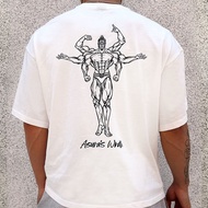 S-5XL 2025 Summer New Style Asura's Wrath 100% Cotton Fashion Casual Short-Sleeved T-Shirt Training 