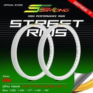 ทูโทน Sstrong เอสสตรอง Street Rims ทรงเอ 17" หน้ากว้าง 1.201.40 ทูโทน คู่*ซื้อ2วง ฟรี เสื้อ 1 ตัว