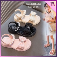BCT-Kasut Budak Sandal Perempuan Kids Girl Sandals Kids Shoe Ribbon Sandals for Fashion Cute Anti-sl