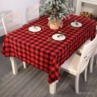 Table Mat Plaid Mat Dining Table Red Black Decoration Atmosphere Decorations Foreign Trade Tableclot