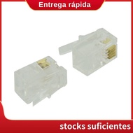 RJ9 4P4C Plug phone Jack Connector 50 pieces, Transparent .henryjoesg
