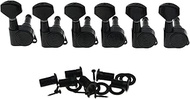 Wilkinson 6 Inline Black E-Z Post Guitar Tuners Tuning Keys for Strat Tele