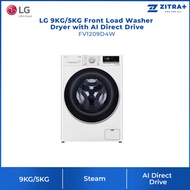 LG 9KG/5KG Front Load Washer Dryer with AI Direct Drive FV1209D4W  | AI Direct Drive™ | Steam™ | Tur