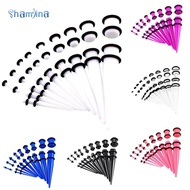 [Shamjina] 18Pcs Gauges Kit Tapers and Plugs Acrylic Tunnels 14G-00G Ear Stretching Set for