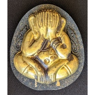 Phra Pidta {Brass Mask, 2 Silver Takrut} Luang Phor Mian, Wat Bang Jan Nian 2557 (Amulet Thai 泰国佛牌)