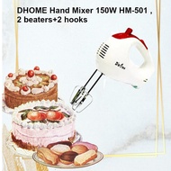 DHOME Hand Mixer 150W HM-501 ,  2 beaters+2 hooks