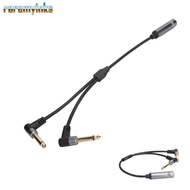 RAREM 6.35mm Female to Dual Male, 30cm Length 6.35mm Connector 1/4in Stereo to Dual 6.35mm Mono, Plu