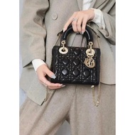 Ready Stock Dior Lady Dior Detachable Chain Shoulder Strap 3 Grid Rattan Checkered Details Classic S