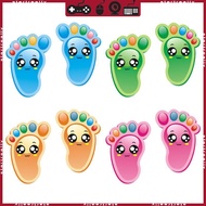 STA 15 Pairs Kids Floor Stickers Self-Adhesive Social Distance Footprint Decals for Children Nursery