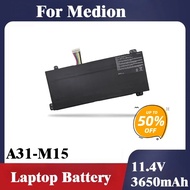 New A31-M15 Laptop Battery 11.4V 3650mAh For Medion Akoya E17201G P17601G S17402 M15GUN M53-72711 Xi