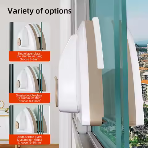 NEW Magnetic Glass Window Cleaning Tool Water Discharge Double-layer Wiper Household Special Window 