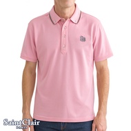 [SaintClair] French Brand Classic LOGO Plain Casual Short-Sleeved POLO Shirt (G2211-22 Pink)