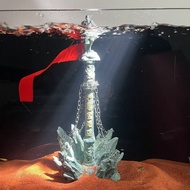 【Yuanyi】 Sand Stone Aquarium Landscaping Full Set Decorations /Wukong +Base + Golden hoop rod Aquari