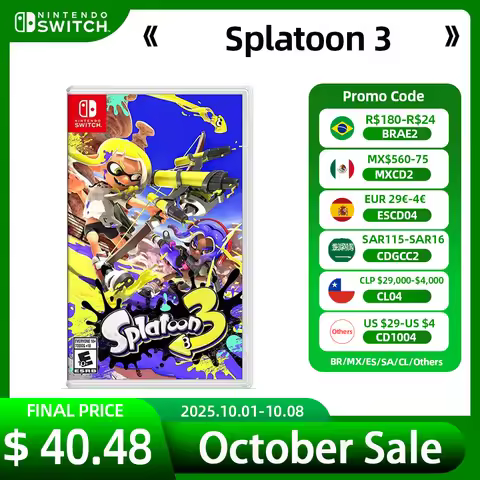 Nintendo Switch Game Deals - Splatoon 3 - Original Games Physical Cartridge Support TV Tabletop Hand