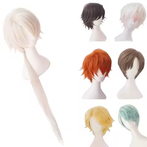Mystic Messenger Cosplay Harajuku Curly Hair Wig 707 Yoosung Zen V Hair Luciel Choi Jumin Han Wigs +