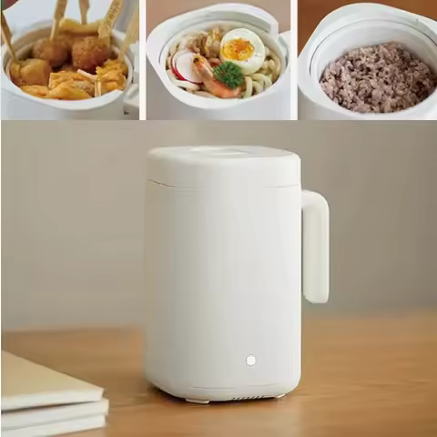 800ml Rice Cooker Multi-function Ceramic Non-stick Fast Electric Cook Pot Portable Mini Electric Lun