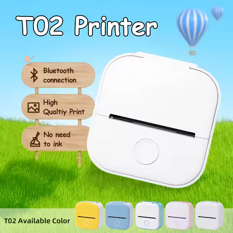Phomemo T02 Wireless Pocket Thermal Printer Portable Mini Wirelessly BT Connect 203dpi Photo Label M