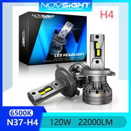 2 Bóng Novsight N37 6500K Đèn LED Xe Hơi Siêu Sáng 9003 HB2 H4 Bộ Đèn Pha LED Cho Ô Tô Chùm Sáng Cao