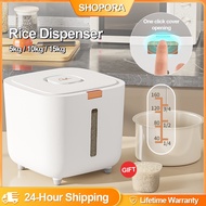 Bekas Beras 5/10/15KG Kotak Penyimpanan Dispenser Beras Bijian Baldi Beras Kalis Lembapan Ditutup Ka