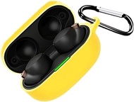 Cover Case Compatible with Sony WF-1000XM4 Earbud, Soft Silicon Colorful Sony WF-1000XM4 Case Wireless Earbuds Protective Cover with Keychain (Yellow)