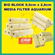 Bio Block Aquarium Filter Media 9.5cm X 2.8cm HIGH QUALITY Bioring Bio Ring Eco Bio Block Bacteria House Bacteria Block Eco Block