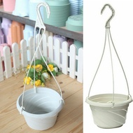 (Weloves) Hanging Flower Plant Pot Basket Flower Pot Stand Balcony Garden Decoration