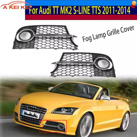 8J080768K Fog Light Grille Cover For Audi TT MK2 S-LINE TTS 2011-2014 Front Grille Honeycomb Grille 