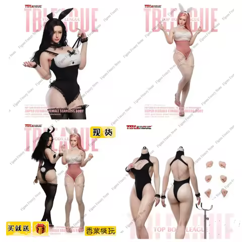 In stock TBLeague 1/6 Bunny Girl, platinum silicone female nude body, with head carving, SR-AD01