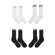 Striped ODIN CLUB socks, black and white 2-color knitted turtleneck socks, Local Brand ODIN CLUB