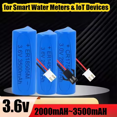 3500mAh High Capacity ER14505M/ER18505M/CR17505/CR17450 Lithium Battery Long Life Power for Smart Wa