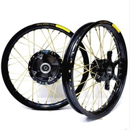 RS150 / RSX Set Takasago Excel Asia 160X17 Black, SYS Hub Gantang Black, RCB Lidi/Spoke Gold Complete One Set