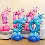 Baby Birthday Party Blue Pink Number Column Road Guide Aluminum Film Balloon Wedding Decoration 3 Co