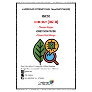 [Yearly - Biology] Cambridge IGCSE Biology Past Year Papers