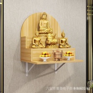 Wall-Mounted Buddha Shrine Buddha Cabinet Shrine Buddha Shrine Enshrine God of Wealth Guanyin Bodhisattva Buddha Altar Altar Shelf Guan Gong/Mini Altar Home / Office / Car Display