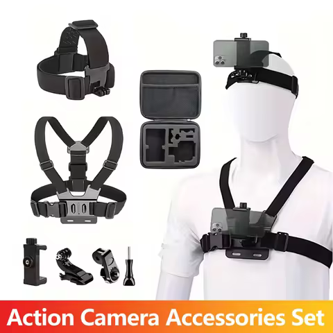 7-in-1 Action Camera Accessories Set Head Strap Chest Strap Mount Phone Holder For GoPro insta360 SJ