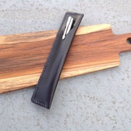 鋼筆套,筆插,鉛筆盒,筆袋 單支手縫,真皮【屆時皮革】黑色