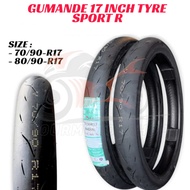 GUMANDE Tire 17INCH SPORT R Tubeless Tyre Motorcycle 70/90-R17 80/90-R17 17 Inch Tayar Moto