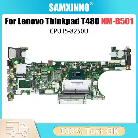 For Lenovo Thinkpad T480 Laptop Motherboard ET480 NM-B501 i3 i5 i7 7/8th Gen CPU MX150 2G 01YR342 01