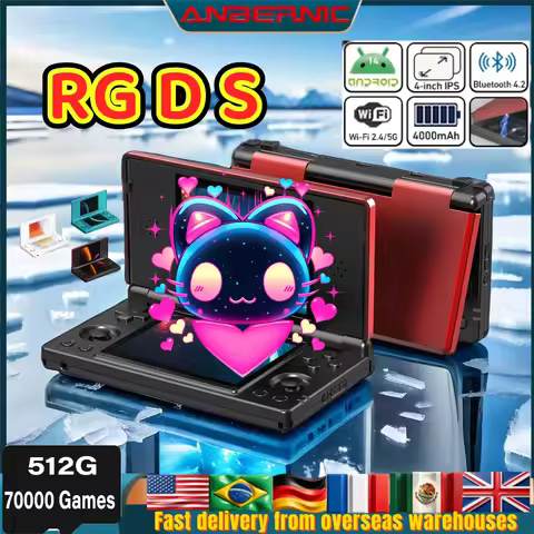 Anbernic RG DS Retro Handheld Video Game Console Video Player 4" IPS Dual Screen Android14 4000mAh F