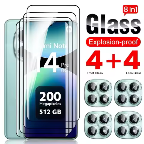 Redmy Note14Pro 5G 4G Glass 8To1 9D Curved Screen Protector Camera Glass For Xiaomi Redmi Note14 Pro