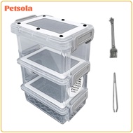 Roach Feeding Box Mealworms Breeding Box Reusable Comfortable Transparent House Easy to Clean Ventil