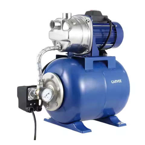 3/4 HP/1HP/1.6HP Shallow Well Pump Tank Garden Water Pump Booster System Pressurized Farm Irrigation